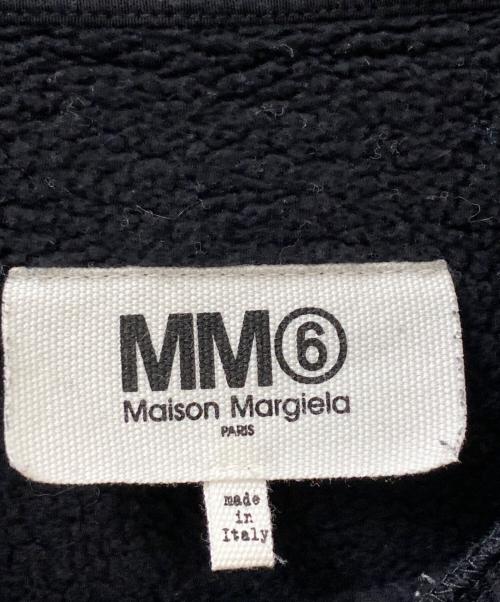MM6 Maison Margiela（エムエムシックスメゾンマルジェラ）MM6 Maison Margiela (エムエムシックスメゾンマルジェラ) リバースロゴオーバーサイズスウェット ブラック サイズ:Lの古着・服飾アイテム