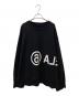 MM6 Maison Margiela（エムエムシックスメゾンマルジェラ）の古着「リバースロゴオーバーサイズスウェット」｜ブラック