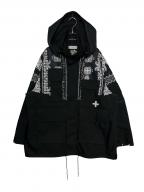FACETASMファセッタズム）の古着「ORIGINAL BANDANA PRINT HIGH NECK JACKET」｜ブラック