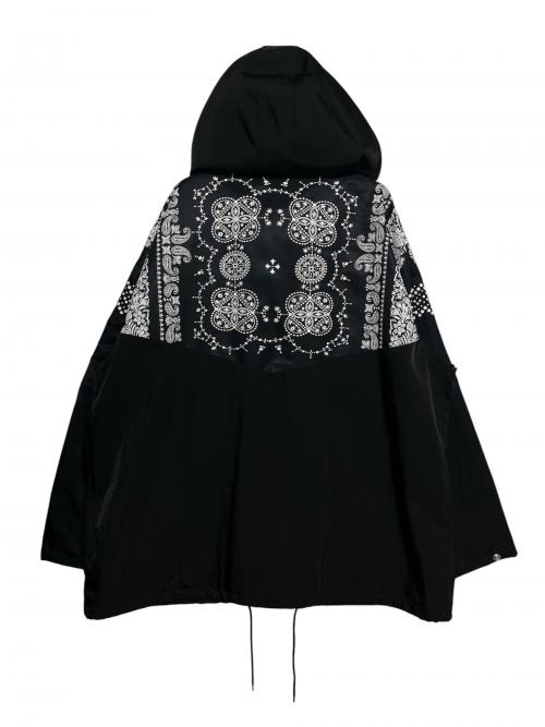 FACETASM（ファセッタズム）FACETASM (ファセッタズム) ORIGINAL BANDANA PRINT HIGH NECK JACKET ブラック サイズ:4の古着・服飾アイテム