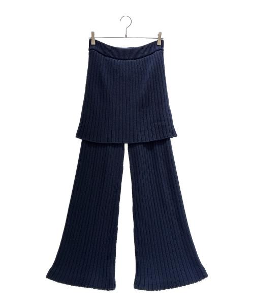 LOEWE（ロエベ）LOEWE (ロエベ) Knit Trousers/ニット トラウザー/S540Y1MK01 ネイビー サイズ:Lの古着・服飾アイテム