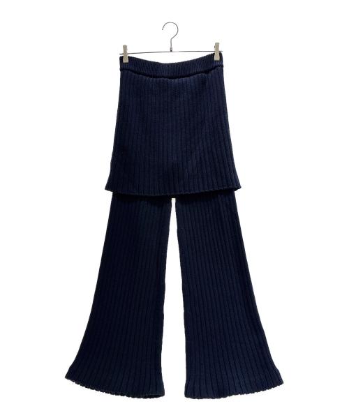 LOEWE（ロエベ）LOEWE (ロエベ) Knit Trousers/ニット トラウザー/S540Y1MK01 ネイビー サイズ:Lの古着・服飾アイテム