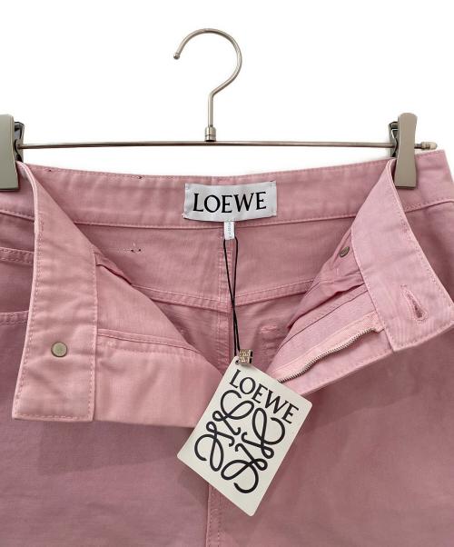 LOEWE（ロエベ）LOEWE (ロエベ) バレル コットン トラウザーズ パンツ ピンク サイズ:38の古着・服飾アイテム