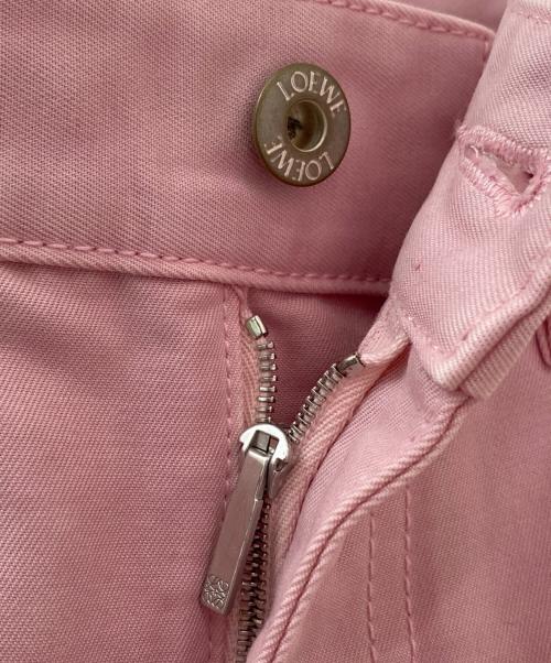 LOEWE（ロエベ）LOEWE (ロエベ) バレル コットン トラウザーズ パンツ ピンク サイズ:38の古着・服飾アイテム