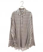 LOEWEロエベ）の古着「チェックシルクシャツ」