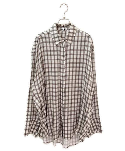 LOEWE（ロエベ）LOEWE (ロエベ) チェックシルクシャツ サイズ:42の古着・服飾アイテム