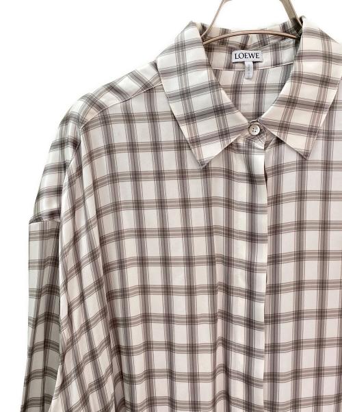 LOEWE（ロエベ）LOEWE (ロエベ) チェックシルクシャツ サイズ:42の古着・服飾アイテム