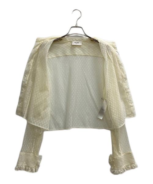 CELINE（セリーヌ）CELINE (セリーヌ) ロミー クロップドシャツ クリーム サイズ:42の古着・服飾アイテム
