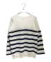 HERMES (エルメス) Chaine d'Ancre Striped Knit Sweater/シェーヌダンクルボーダーニット/3E2624D2 ホワイト×ネイビー サイズ:38：80000円