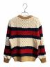 GUCCI (グッチ) ボーダーニット オフホワイト サイズ:L：33000円