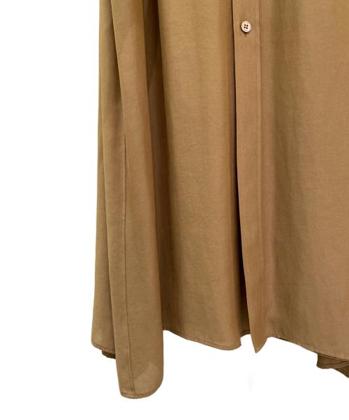 HYKE（ハイク）HYKE (ハイク) SHEER TWILL BELL-SLEEVE DRESS ブラウン サイズ:1の古着・服飾アイテム
