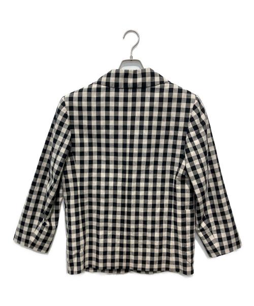 Vivienne Westwood RED LABEL（ヴィヴィアンウエストウッドレッドレーベル）Vivienne Westwood RED LABEL (ヴィヴィアンウエストウッドレッドレーベル) 綿麻ギンガムチェックダブルブレストジャケット ブラック サイズ:02の古着・服飾アイテム