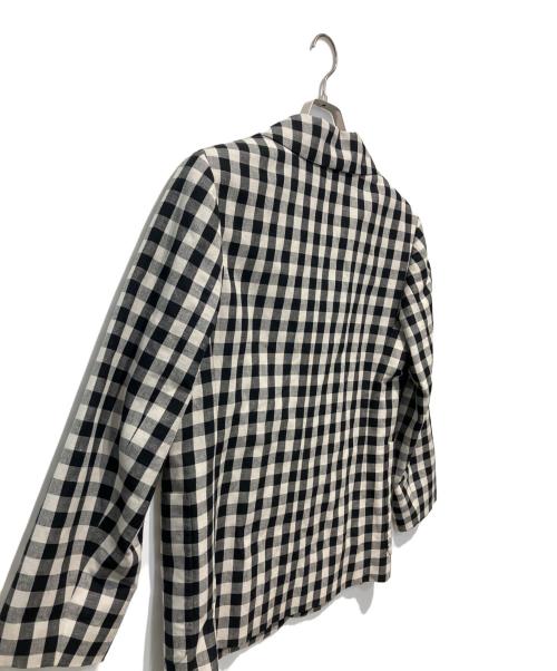 Vivienne Westwood RED LABEL（ヴィヴィアンウエストウッドレッドレーベル）Vivienne Westwood RED LABEL (ヴィヴィアンウエストウッドレッドレーベル) 綿麻ギンガムチェックダブルブレストジャケット ブラック サイズ:02の古着・服飾アイテム