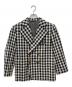 Vivienne Westwood RED LABEL（ヴィヴィアンウエストウッドレッドレーベル）の古着「綿麻ギンガムチェックダブルブレストジャケット」｜ブラック