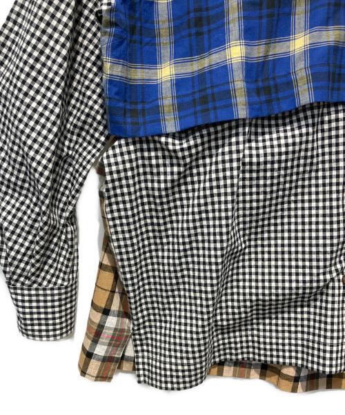Vivienne Westwood RED LABEL（ヴィヴィアンウエストウッドレッドレーベル）Vivienne Westwood RED LABEL (ヴィヴィアンウエストウッドレッドレーベル) トリプルチェックブロッキングディタッチャブルシャツ ブルー サイズ:00の古着・服飾アイテム