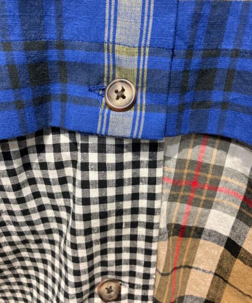 Vivienne Westwood RED LABEL（ヴィヴィアンウエストウッドレッドレーベル）Vivienne Westwood RED LABEL (ヴィヴィアンウエストウッドレッドレーベル) トリプルチェックブロッキングディタッチャブルシャツ ブルー サイズ:00の古着・服飾アイテム