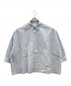 Plageプラージュ）の古着「Typewrter Poncho シャツ　26年モデル」｜ブルー