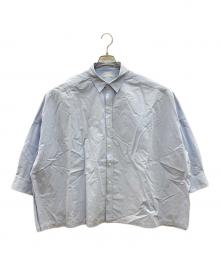 Plage（プラージュ）の古着「Typewrter Poncho シャツ　26年モデル」｜ブルー