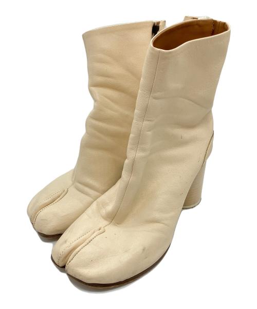 Maison Margiela（メゾンマルジェラ）Maison Margiela (メゾンマルジェラ) レザータビブーツ アイボリー サイズ:SIZE 39の古着・服飾アイテム