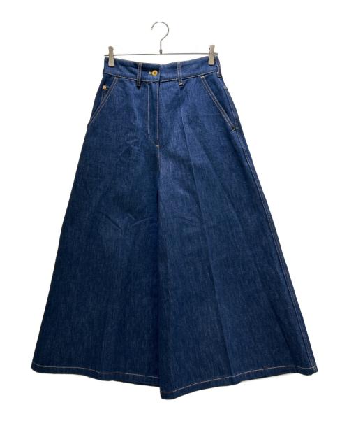 patou（パトゥ）patou (パトゥ) オーガニックコットンデニム ワイドパンツ/TR0390008602D インディゴ サイズ:38の古着・服飾アイテム