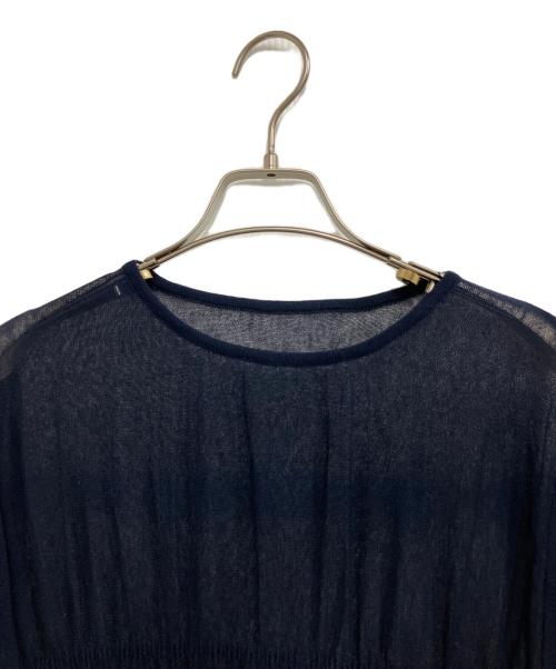 ADORE（アドーア）ADORE (アドーア) ティアードハイゲージシャーリングワンピース ネイビー サイズ:38の古着・服飾アイテム