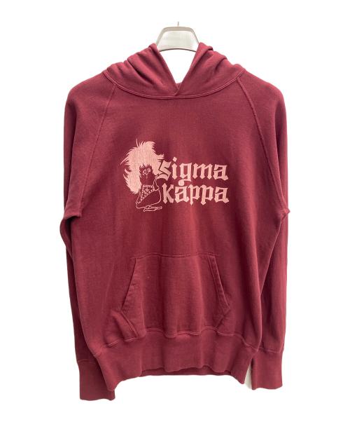 WAREHOUSE（ウエアハウス）WAREHOUSE (ウエアハウス) セカンドハンド ウォッシュ加工 プリントパーカー  SIGMA KAPPA レッド サイズ:Sの古着・服飾アイテム