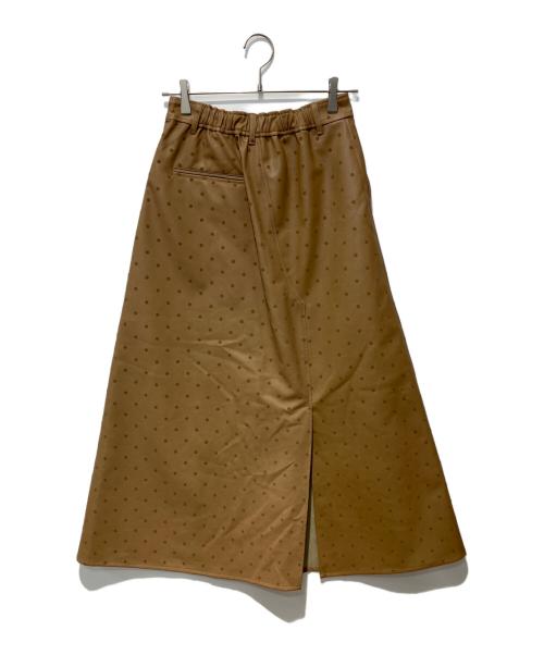 Ameri（アメリ）Ameri (アメリ) DOT FLOCKY LEATHER SKIRT ベージュ サイズ:Mの古着・服飾アイテム