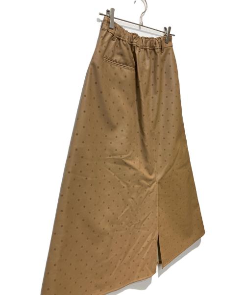 Ameri（アメリ）Ameri (アメリ) DOT FLOCKY LEATHER SKIRT ベージュ サイズ:Mの古着・服飾アイテム