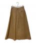 Ameri（アメリ）の古着「DOT FLOCKY LEATHER SKIRT」｜ベージュ