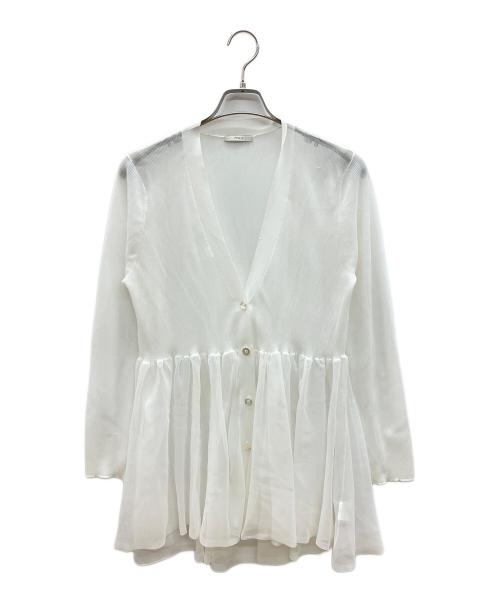 LE PHIL（ル フィル）LE PHIL (ル フィル) シアーフレアカーデ ホワイト サイズ:Ｆの古着・服飾アイテム
