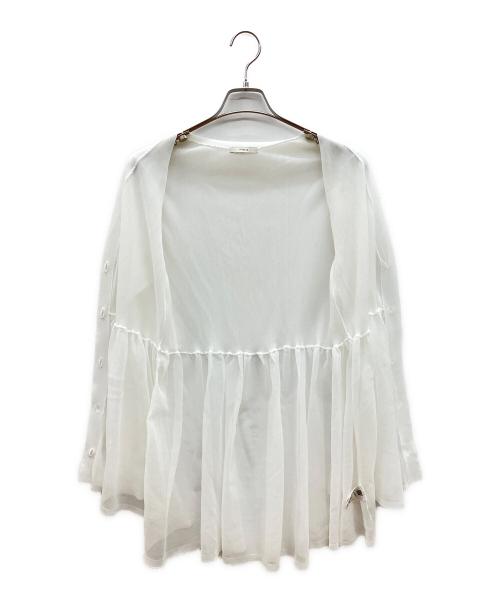 LE PHIL（ル フィル）LE PHIL (ル フィル) シアーフレアカーデ ホワイト サイズ:Ｆの古着・服飾アイテム