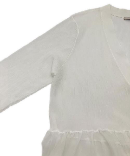 LE PHIL（ル フィル）LE PHIL (ル フィル) シアーフレアカーデ ホワイト サイズ:Ｆの古着・服飾アイテム