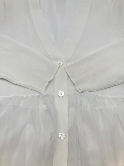 LE PHIL（ル フィル）LE PHIL (ル フィル) シアーフレアカーデ ホワイト サイズ:Ｆの古着・服飾アイテム