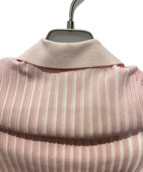 T by ALEXANDER WANG（ティーバイアレキサンダーワン）T by ALEXANDER WANG (ティーバイアレキサンダーワン) RIBBED S/S POLO PULLOVER ピンク サイズ:XSの古着・服飾アイテム