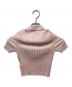 T by ALEXANDER WANG (ティーバイアレキサンダーワン) RIBBED S/S POLO PULLOVER ピンク サイズ:XS：13000円