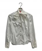 Vivienne Westwood RED LABELヴィヴィアンウエストウッドレッドレーベル）の古着「変形ボウタイブラウス」｜ホワイト