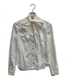 Vivienne Westwood RED LABEL（ヴィヴィアンウエストウッドレッドレーベル）の古着「変形ボウタイブラウス」｜ホワイト