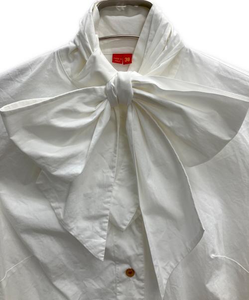 Vivienne Westwood RED LABEL（ヴィヴィアンウエストウッドレッドレーベル）Vivienne Westwood RED LABEL (ヴィヴィアンウエストウッドレッドレーベル) 変形ボウタイブラウス ホワイト サイズ:size38の古着・服飾アイテム