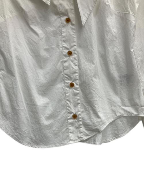 Vivienne Westwood RED LABEL（ヴィヴィアンウエストウッドレッドレーベル）Vivienne Westwood RED LABEL (ヴィヴィアンウエストウッドレッドレーベル) 変形ボウタイブラウス ホワイト サイズ:size38の古着・服飾アイテム