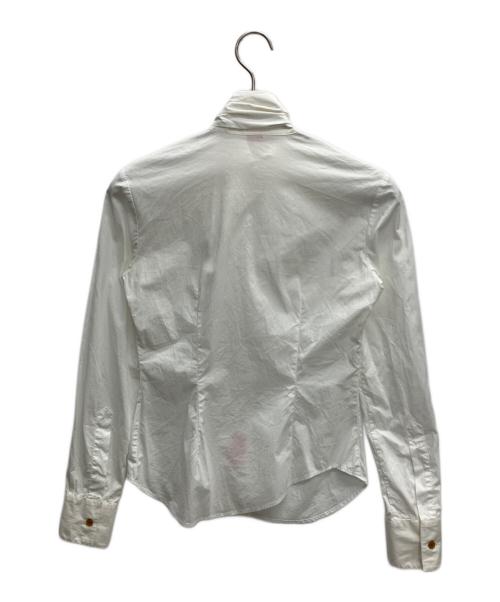 Vivienne Westwood RED LABEL（ヴィヴィアンウエストウッドレッドレーベル）Vivienne Westwood RED LABEL (ヴィヴィアンウエストウッドレッドレーベル) 変形ボウタイブラウス ホワイト サイズ:size38の古着・服飾アイテム