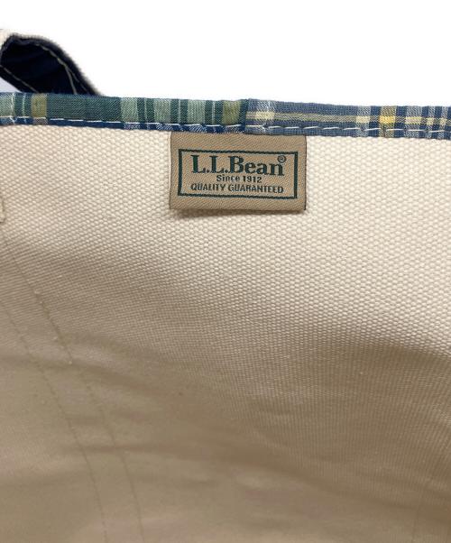 L.L.Bean（エルエルビーン）L.L.Bean (エルエルビーン) パッチワークトートバッグ ブルーの古着・服飾アイテム