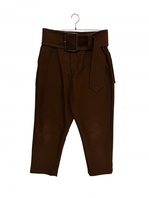 Maison MIHARA YASUHIRO（メゾン ミハラ ヤスヒロ）Maison MIHARA YASUHIRO (メゾン ミハラ ヤスヒロ) 17AW スクエアバックル パンツ ブラウン サイズ:48の古着・服飾アイテム