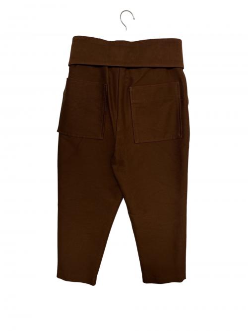 Maison MIHARA YASUHIRO（メゾン ミハラ ヤスヒロ）Maison MIHARA YASUHIRO (メゾン ミハラ ヤスヒロ) 17AW スクエアバックル パンツ ブラウン サイズ:48の古着・服飾アイテム