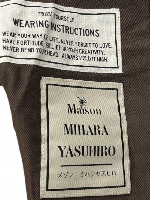 Maison MIHARA YASUHIRO（メゾン ミハラ ヤスヒロ）Maison MIHARA YASUHIRO (メゾン ミハラ ヤスヒロ) 17AW スクエアバックル パンツ ブラウン サイズ:48の古着・服飾アイテム