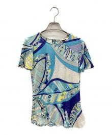 Emilio Pucci（エミリオ プッチ）の古着「シルク混カットソー」｜ブルー