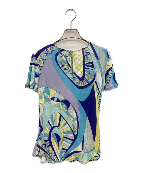 Emilio Pucci（エミリオ プッチ）Emilio Pucci (エミリオ プッチ) シルク混カットソー ブルー サイズ:38の古着・服飾アイテム