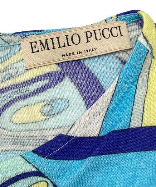 Emilio Pucci（エミリオ プッチ）Emilio Pucci (エミリオ プッチ) シルク混カットソー ブルー サイズ:38の古着・服飾アイテム