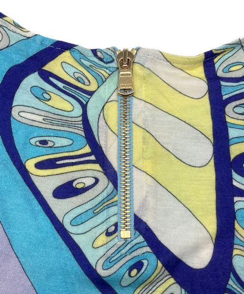 Emilio Pucci（エミリオ プッチ）Emilio Pucci (エミリオ プッチ) シルク混カットソー ブルー サイズ:38の古着・服飾アイテム
