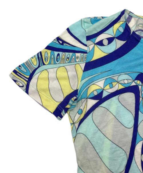 Emilio Pucci（エミリオ プッチ）Emilio Pucci (エミリオ プッチ) シルク混カットソー ブルー サイズ:38の古着・服飾アイテム