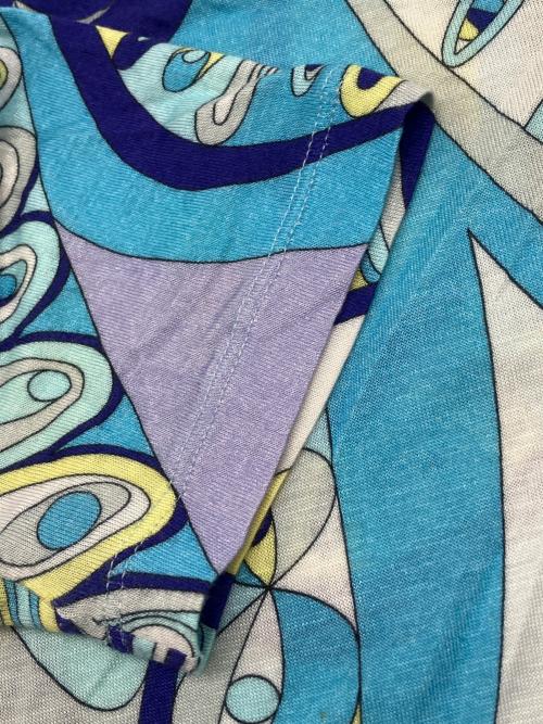 Emilio Pucci（エミリオ プッチ）Emilio Pucci (エミリオ プッチ) シルク混カットソー ブルー サイズ:38の古着・服飾アイテム